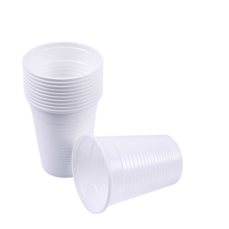 Copos para dentista de plástico branco para água, 200 ml - imagem ilustrativa