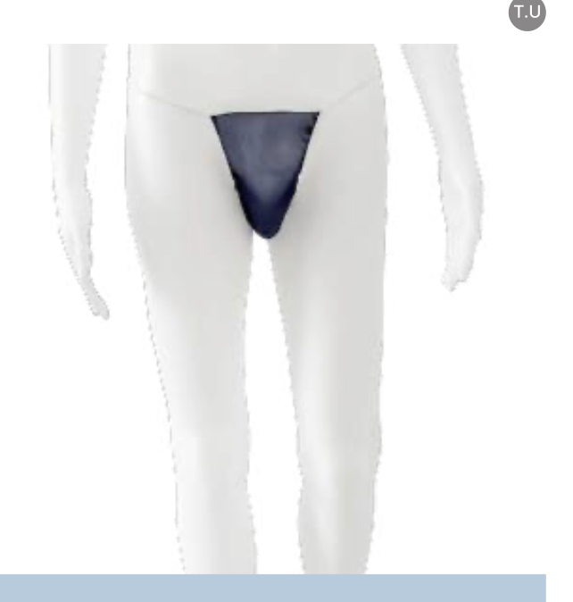 Tanga para homem em polipropileno azul - 100un. - imagem ilustrativa