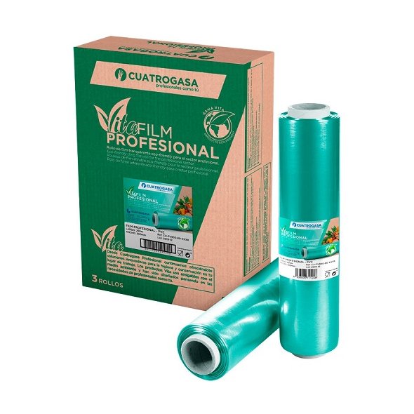 Película alimentar 290 mm x 200 m, 8 micras - 3 bobinas