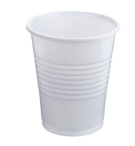 Copos de plástico brancos para água 180 ml - 1000 unidades