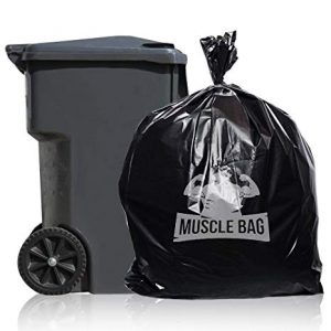 Sacos de plástico para lixo - 10 kg - 130 L, 90 × 130 cm, Preto