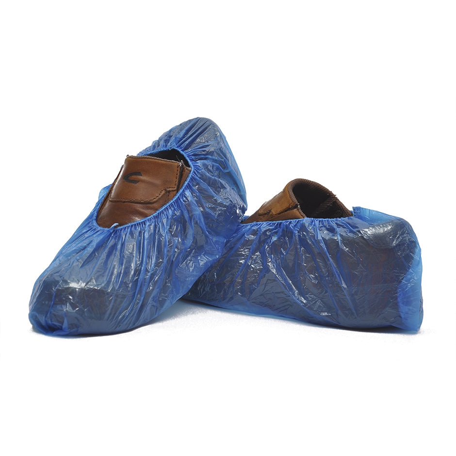 Cobre-sapatos de plástico azul - imagem ilustrativa