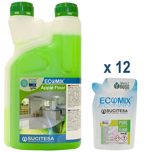 Detergente para pavimentos Ecomix Pure Apple Floor - 12un. - imagem ilustrativa
