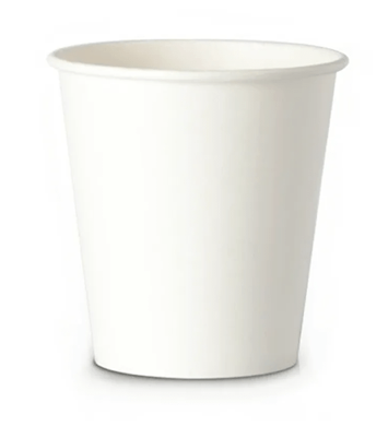Copo de cartão branco de 180 ml (6 oz); embalagem de venda com 1000 unidades