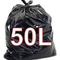 Sacos de lixo pretos 50 L - 10 sacos