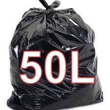 Sacos de lixo pretos 50 L - 10 sacos