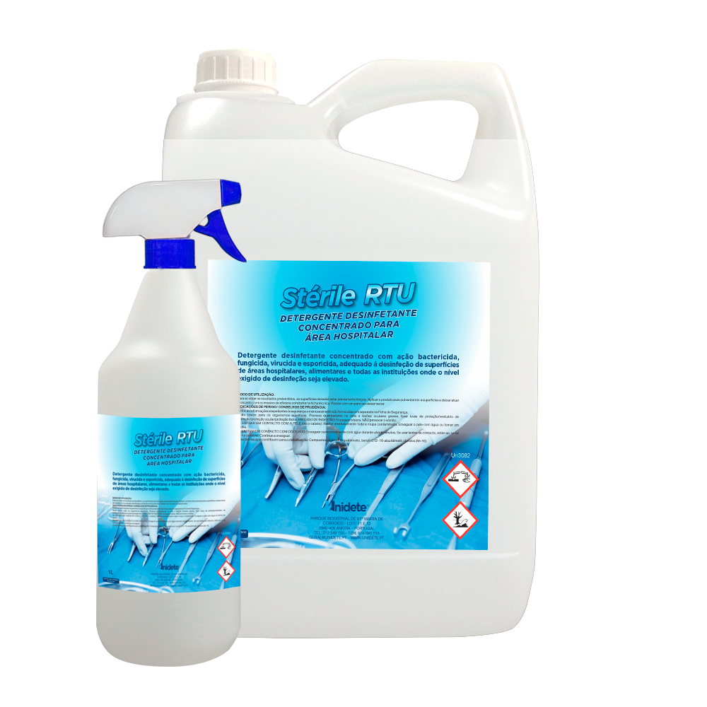 Stérile RTU - detergente - desinfetante terminal hospitalar (1 L) - imagem ilustrativa