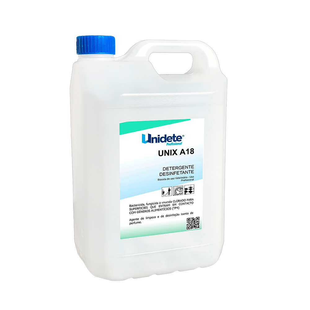 Desinfetante biocida sem cheiro para áreas alimentares Unix A18 - 5 L - imagem ilustrativa