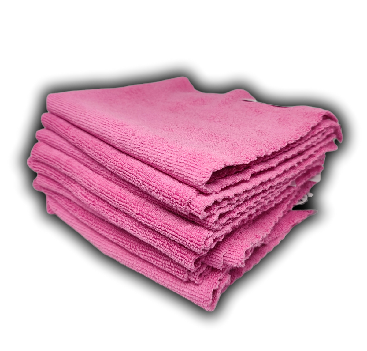 Panos de microfibra lisos 30 x 40 - 12 unidades - Rosa