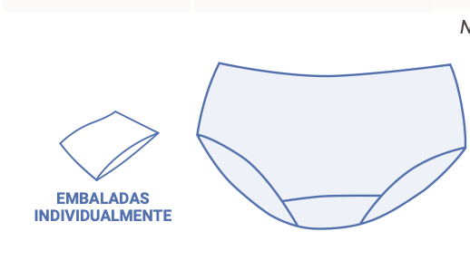 Cuecas descartáveis em SMS azul - 25 unidades