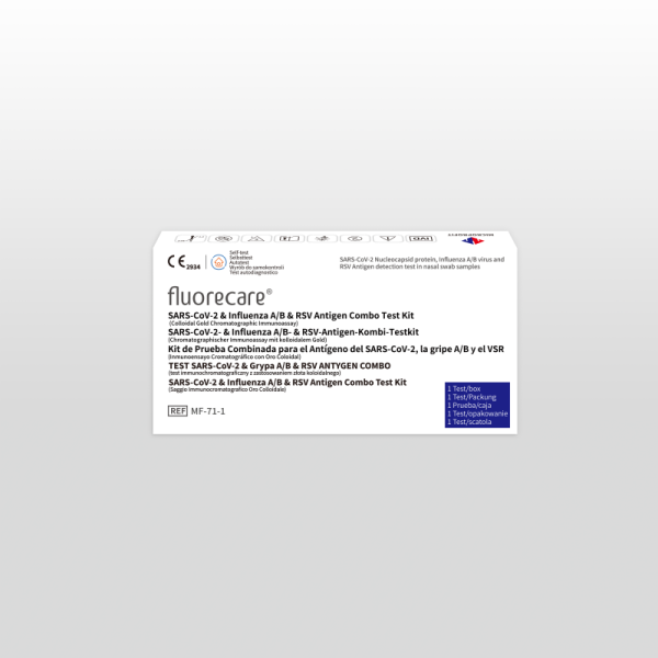 Teste combinado Fluorecare MF-71 - SARS-CoV-2, gripe A/B e RSV