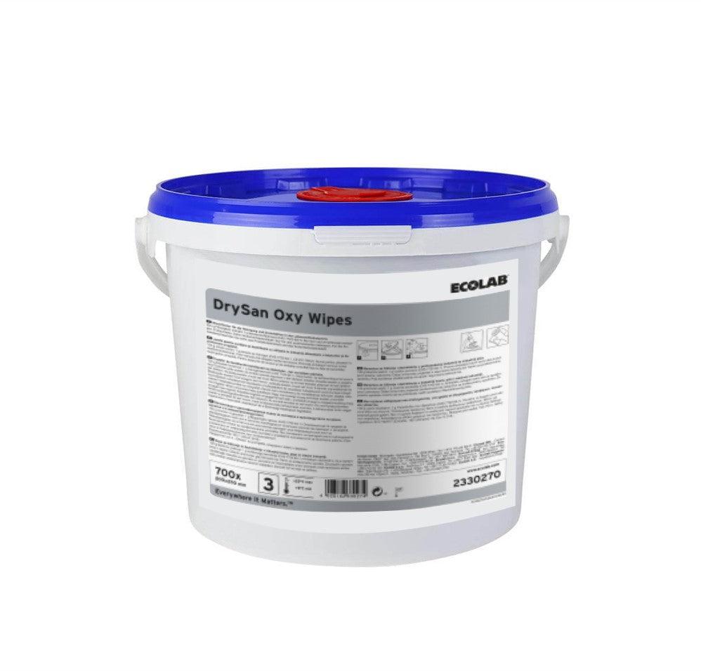 Toalhitas Ecolab Drysan Oxy Wipes - balde de 700 - imagem ilustrativa