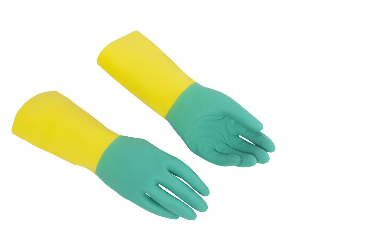 Luvas reutilizáveis Vileda Heavyweight de látex e neopreno - imagem ilustrativa do fabricante
