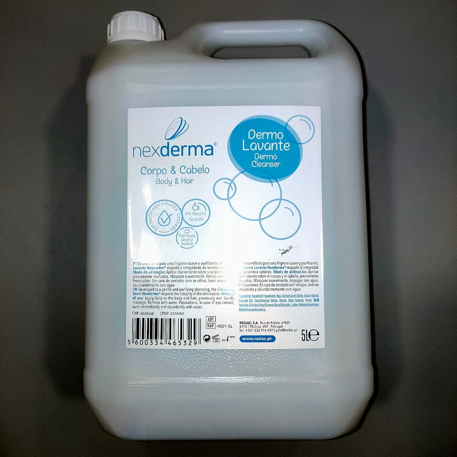 Gel dermolavante Nexderma para corpo e cabelo - 5 L