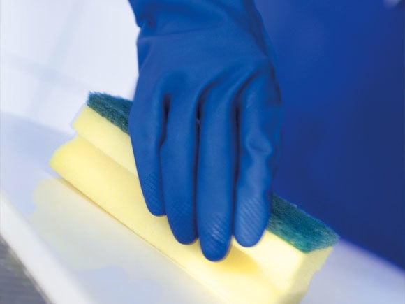 Luvas multiusos de látex Vileda MultiPurpose azuis - imagem ilustrativa do fabricante