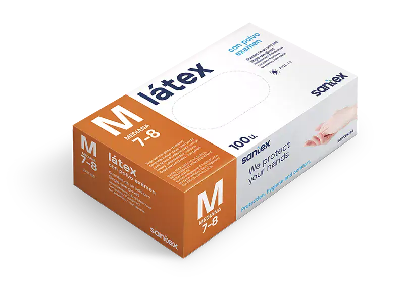 Santex SX01 - 100 unidades - embalagem do fabricante; tamanho M ilustrado. Selecione o tamanho na variante.