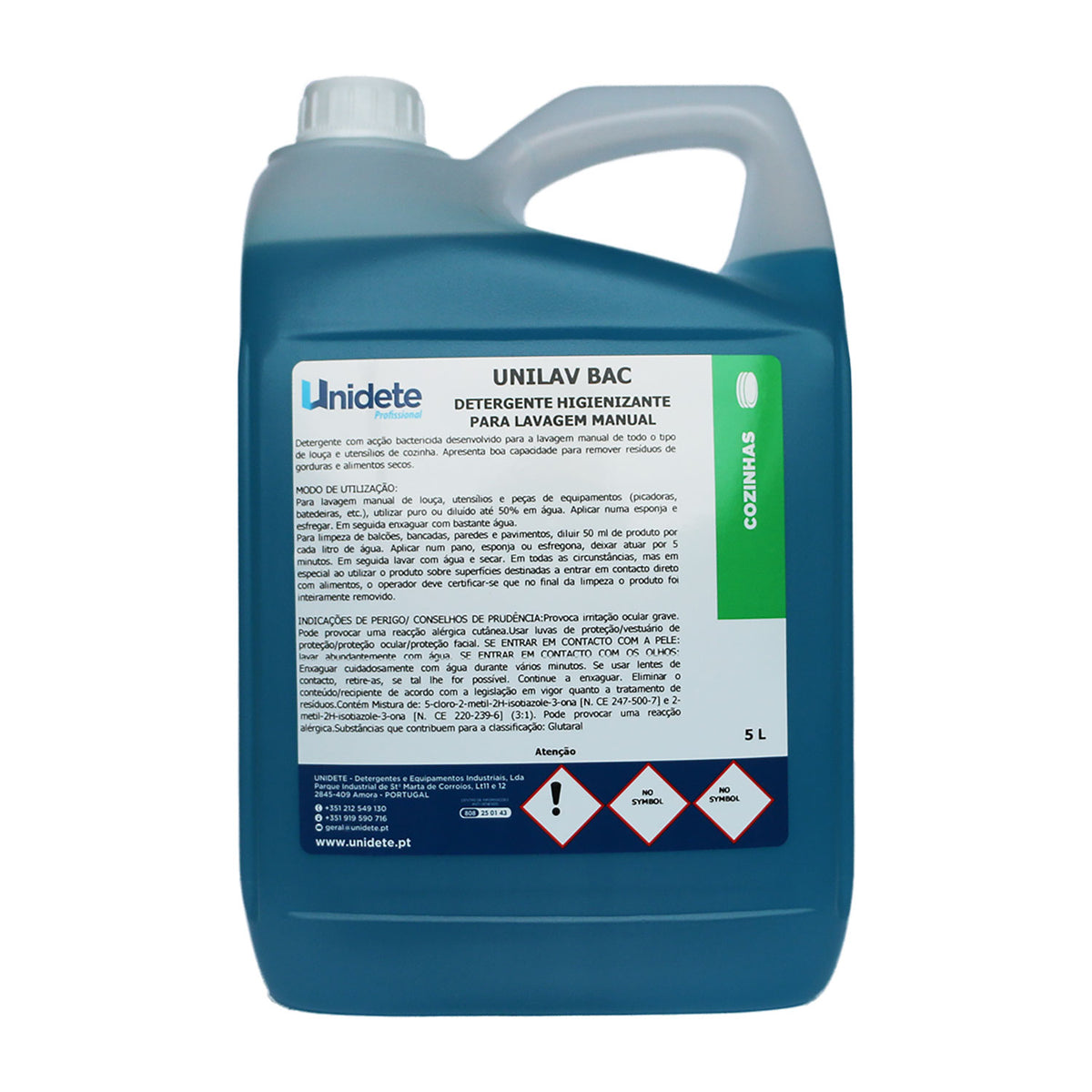 Detergente higienizante Unidete Unilav BAC - 5 L - imagem ilustrativa
